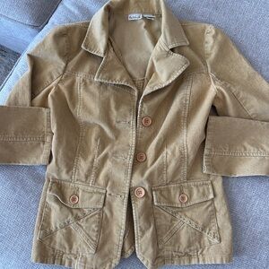 Rubbish Tan Corduroy Button blazer size small